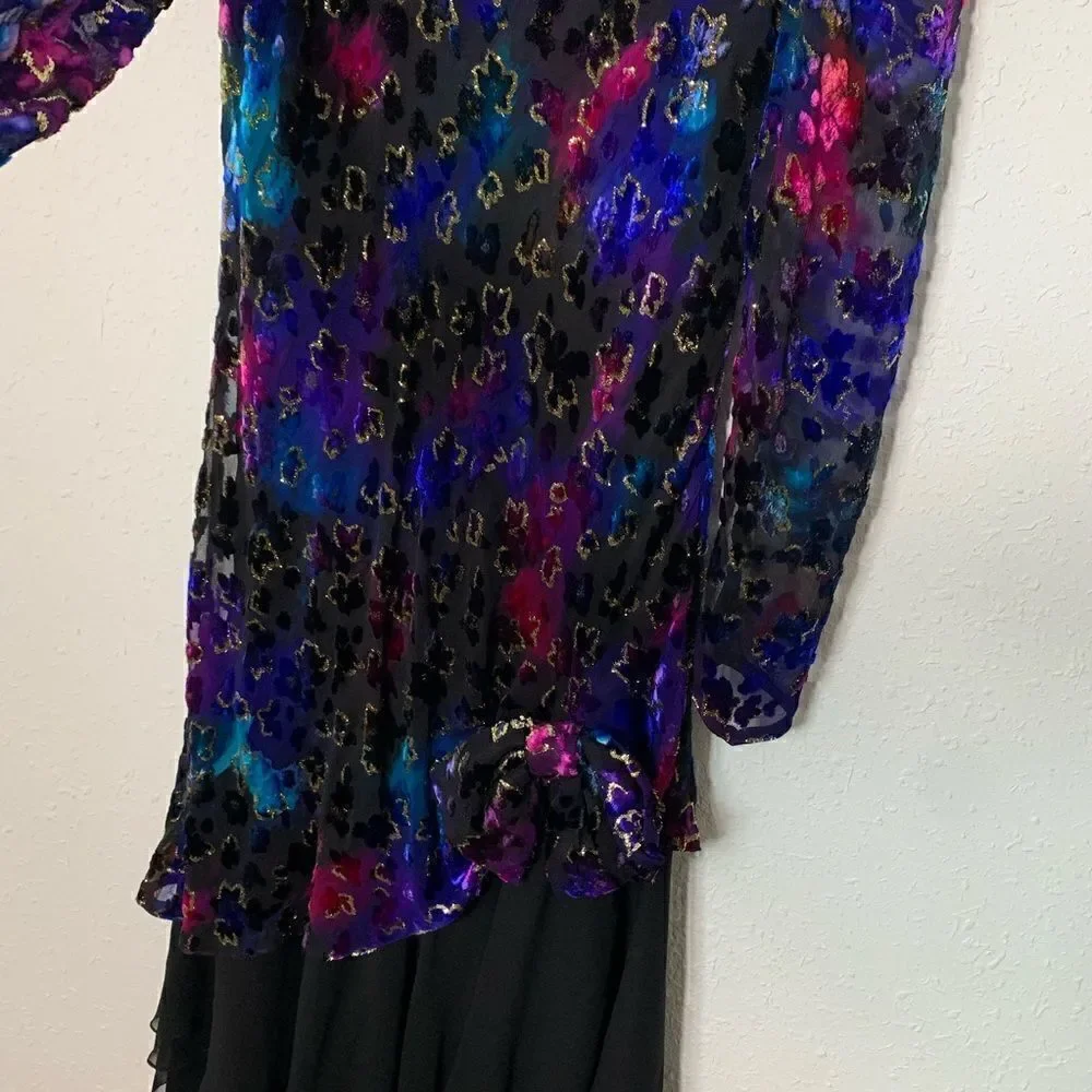 Judy Hornby 1980s multi color formal silk blend - Picture 7 of 10